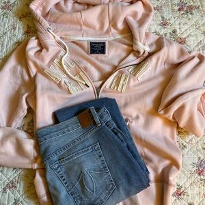 Abercrombie light pink hoodie XL